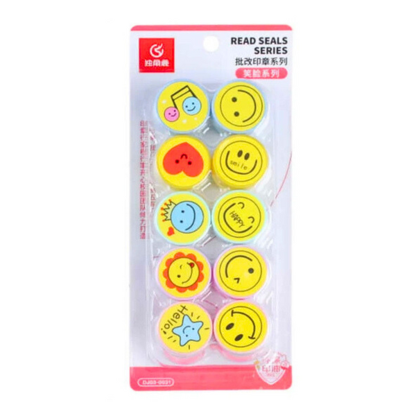 Set 10 Timbres Sellos Motivación Infantiles