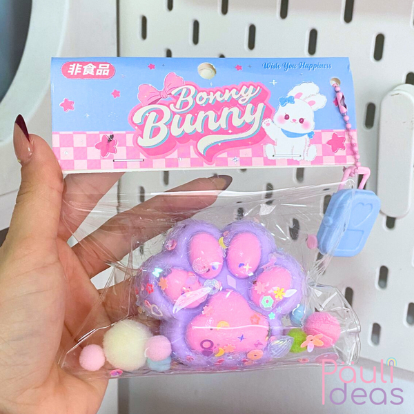 Squishy Patita Gato Pegajosa Con Accesorios