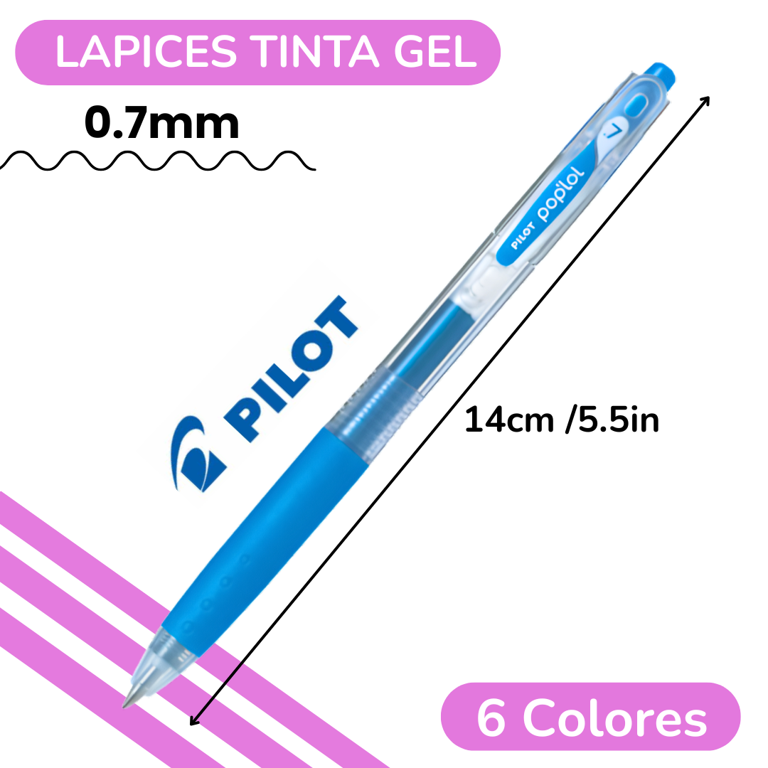 Lápices Tinta Gel 0.7mm Pilot Pop'lol Lover Set De 6