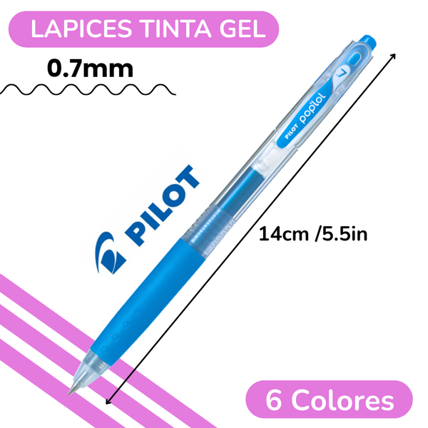 Lápices Tinta Gel 0.7mm Pilot Pop'lol Lover Set De 6
