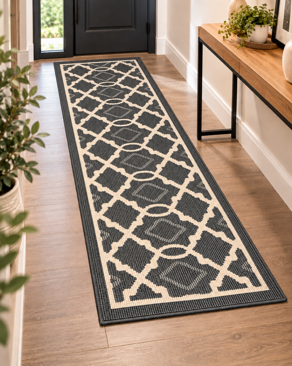Alfombra Decorativa Antideslizante 180x60Cm Para Pasillo
