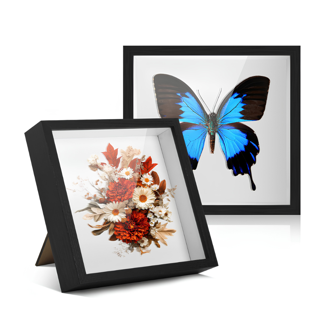 Marco Shadow Box Para Foto 20x20 Cm Profundidad 3 Cm Madera