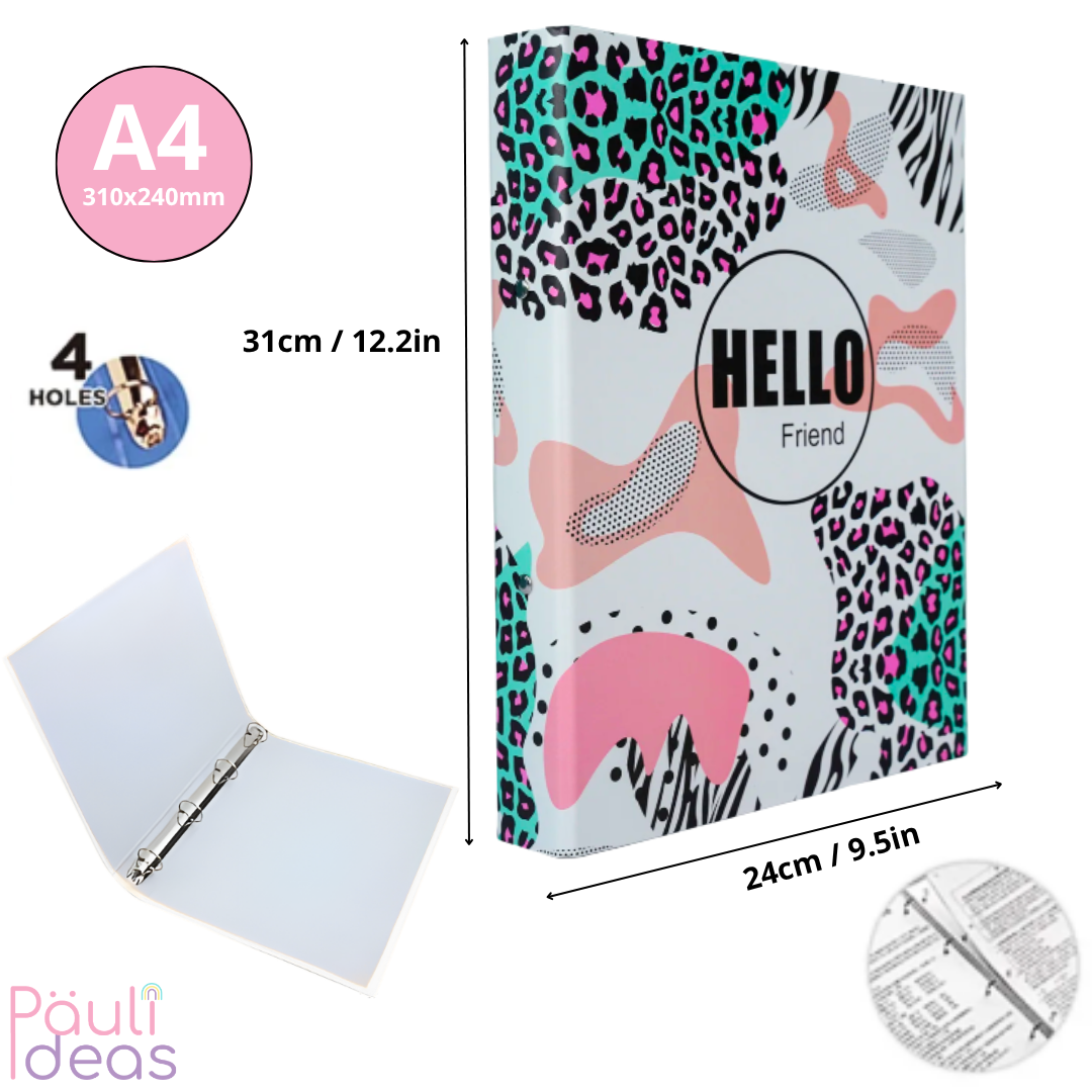 Archivador A4 Binder Carpeta Organizadora De 4 Anillos