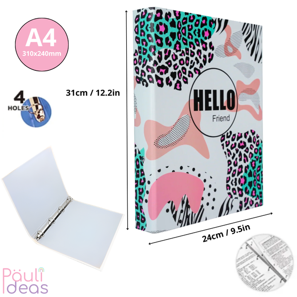 Archivador A4 Binder Carpeta Organizadora De 4 Anillos