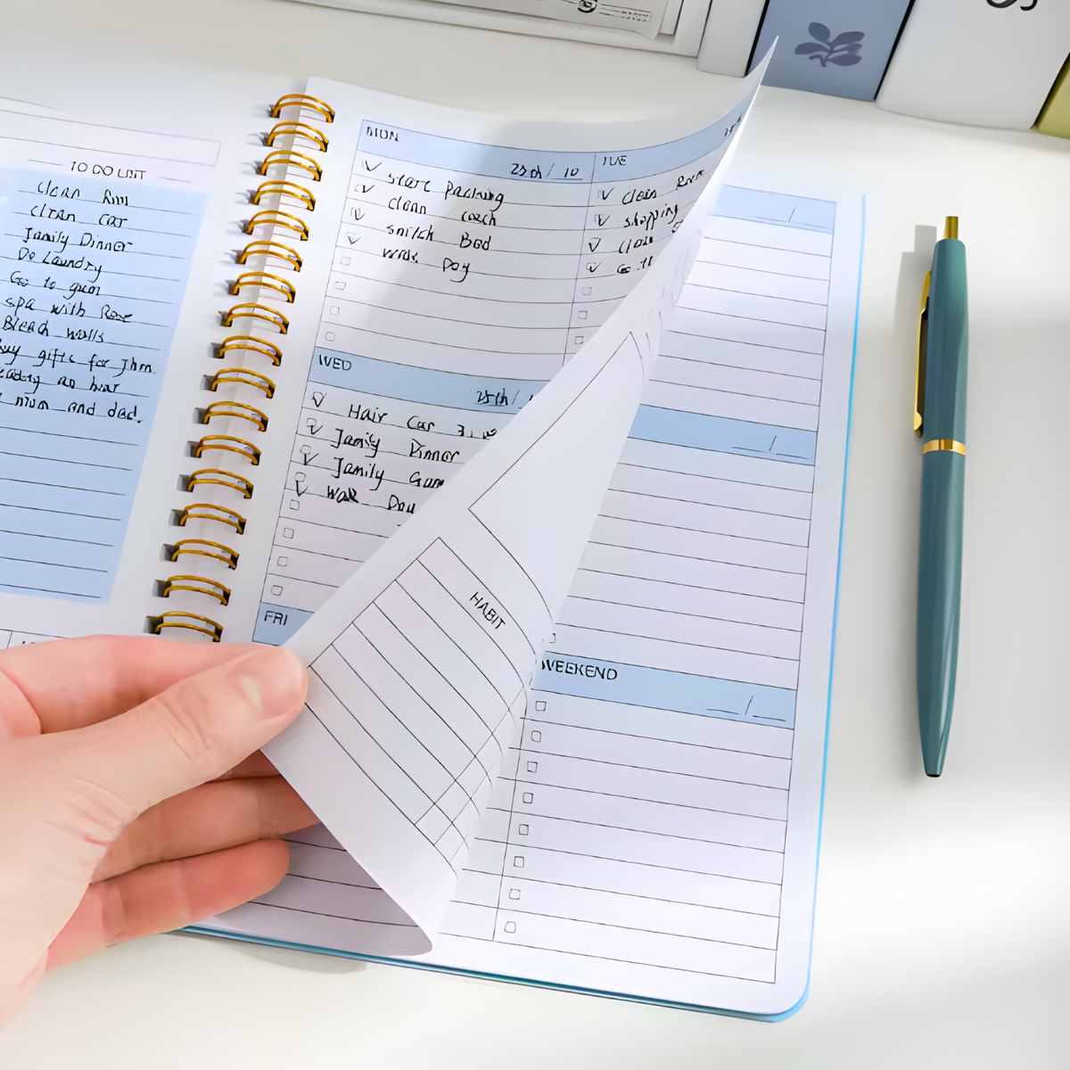 Planificador Semanal Kawaii