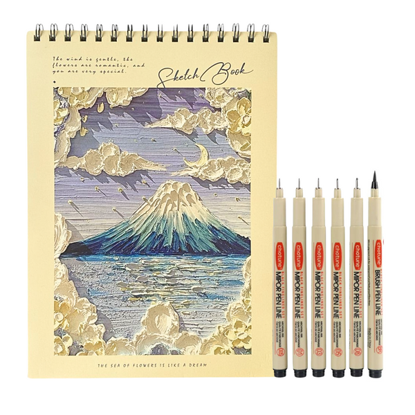 Croquera A4 Cuaderno Block De Dibujo + 6 Tiralíneas