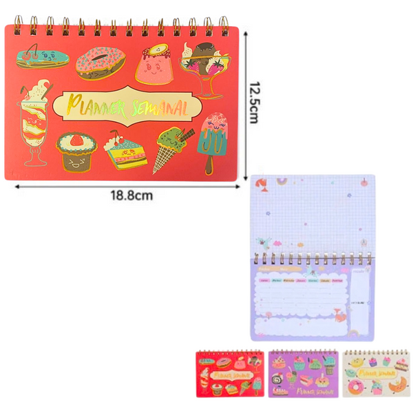 Planner Semanal Diseños Kawaii