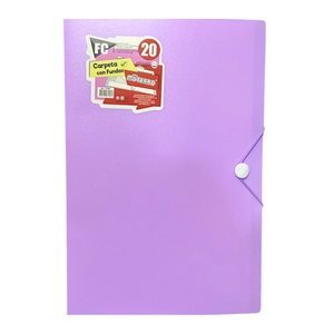 Carpeta Archivadora Tamaño Oficio Con 20 Fundas Transparente