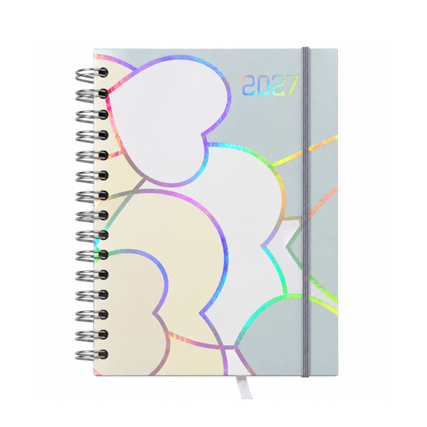 Agenda 2027 A5 Anillada Tapa Dura Planificador Diario Kawaii