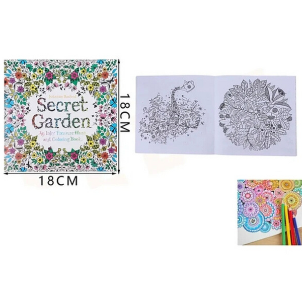 Mandalas 18 X18cm Para Colorear + Lápices Tiralínea 24 Color