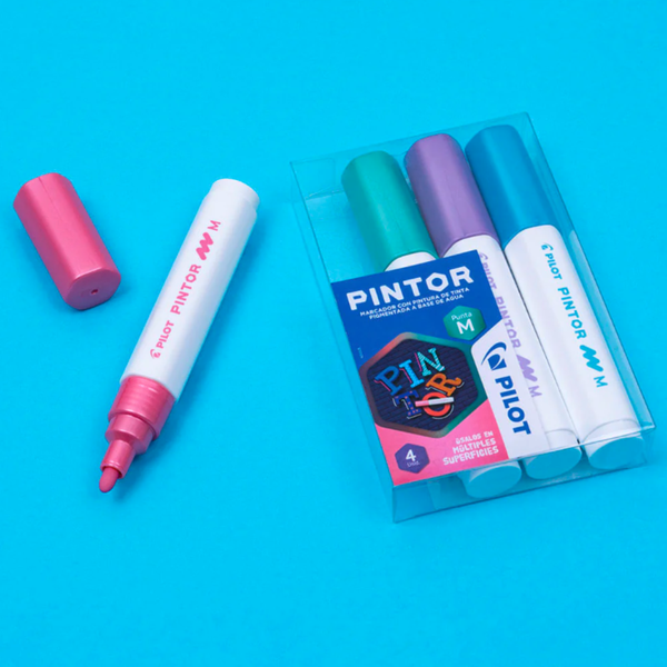 Plumones Acrílicos Marcadores Pintor Pilot Punta 4,5mm 4uni