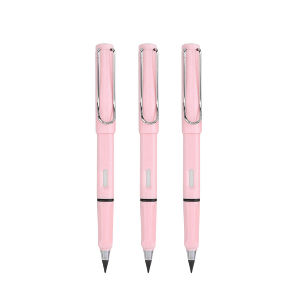 Set 3 Lápices Eterno Infinito Grafito Con Repuesto Y Goma