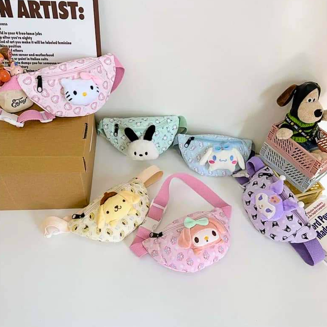 Cartera Bolso Kuromii y Hello Kitty Para Niñas Kawaii