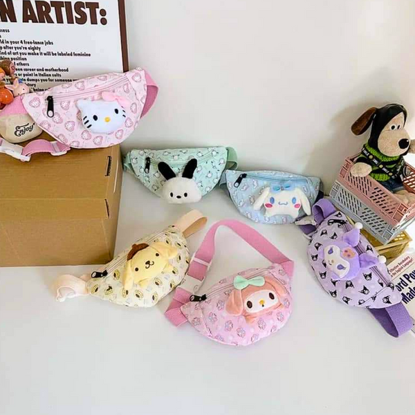 Cartera Bolso Kuromii y Hello Kitty Para Niñas Kawaii