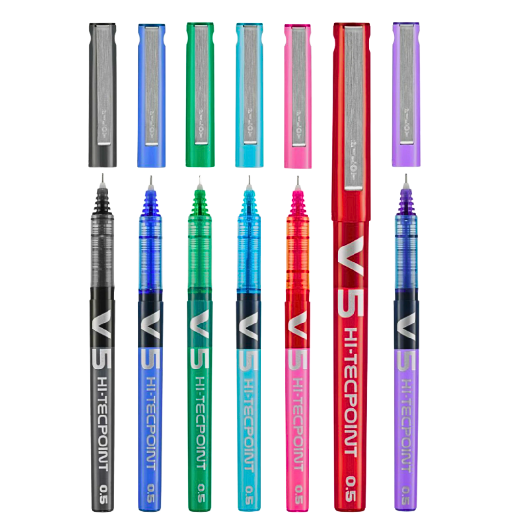 Lápices Tinta Pilot Hi-tecpoint V5 0.5 Mm Full Colores Set 6