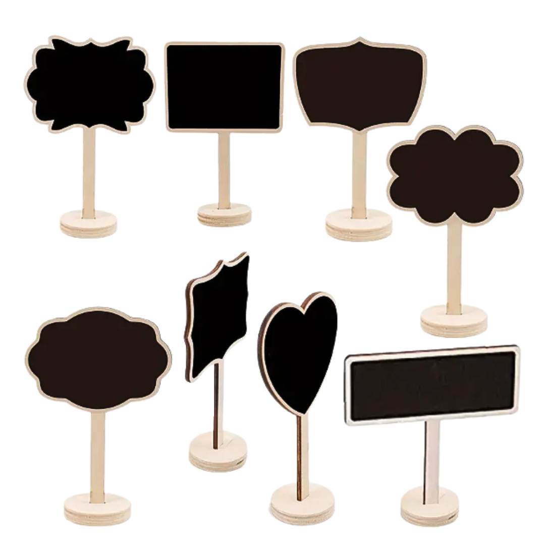 Set De 4 Mini Pizarras Para Decoración