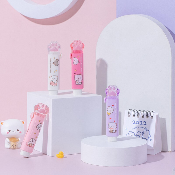 Set de Gomas de Borrar Retráctil Garrita Kawaii