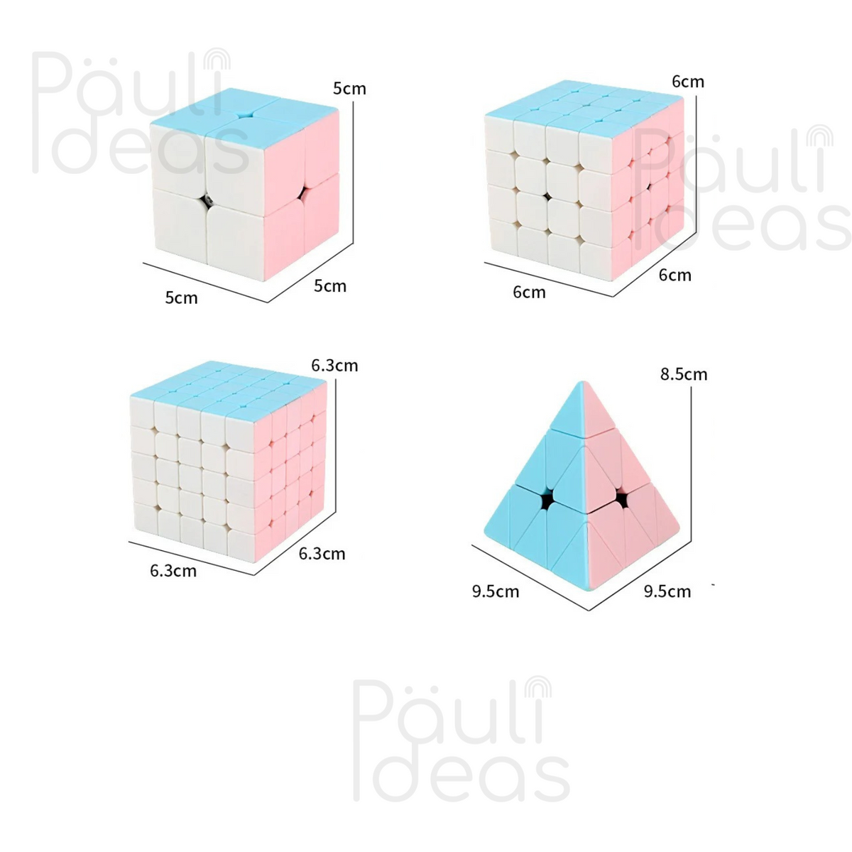 Pack De 4 Cubos Rubik Colores Pasteles Macaron