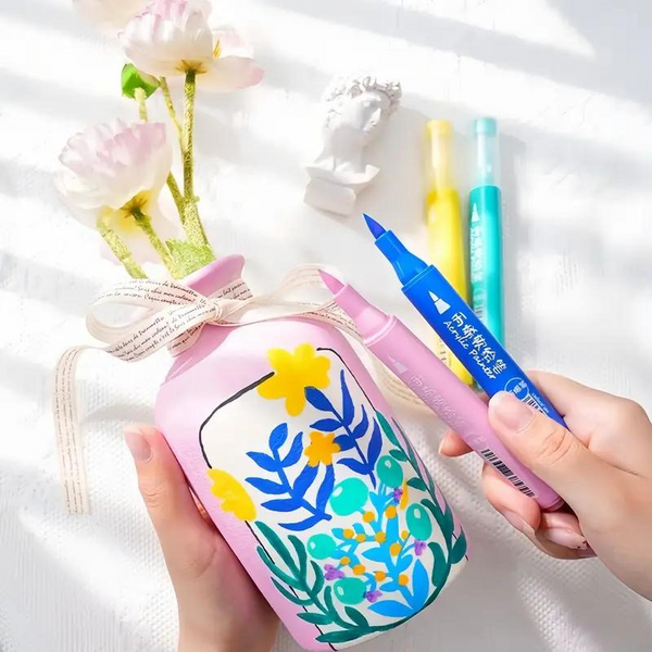 Plumones Acrílicos Chosch Punta Pincel Para Toda Superficie