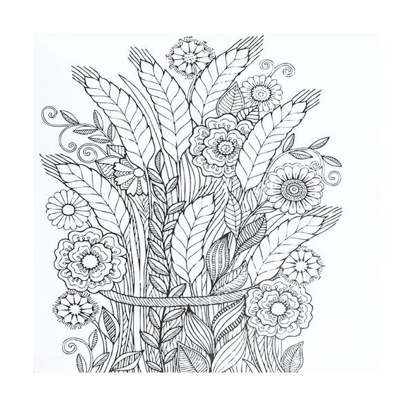 Libro Mandala Flores  + 12 Plumones Doble Punta Fina/gruesa