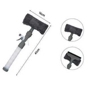 Mopa Limpiador De Vidrios Microfibra Con Dispensador Spray