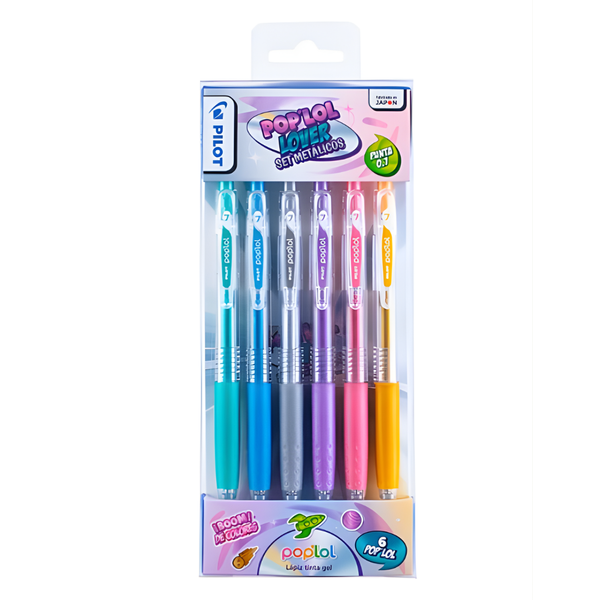 Lápices Tinta Gel 0.7mm Pilot Pop'lol Lover Set De 6