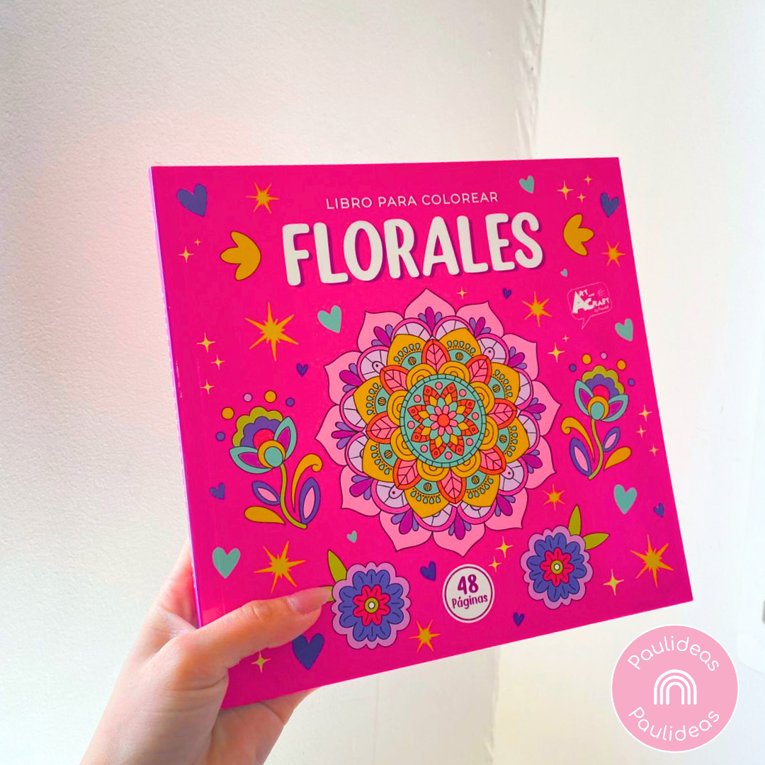 Libro Mándala Florales + 12 Plumones Doble Punta Fina/gruesa