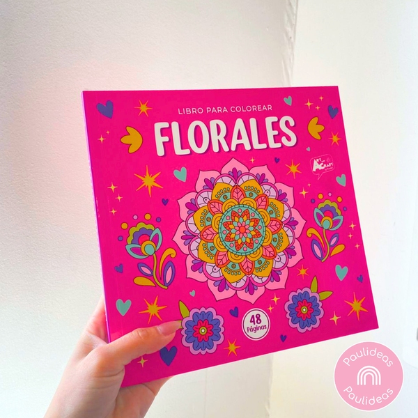 Libro Mándala Florales + 12 Plumones Doble Punta Fina/gruesa