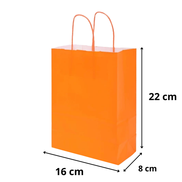 Bolsas De Papel Regalo Kraft Con Manilla Pack 12