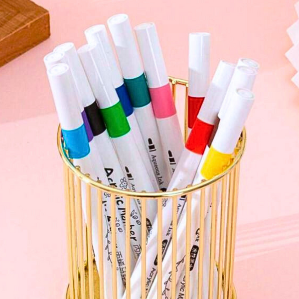 Set De 24 Plumones Acrílicos Para Toda Superficie