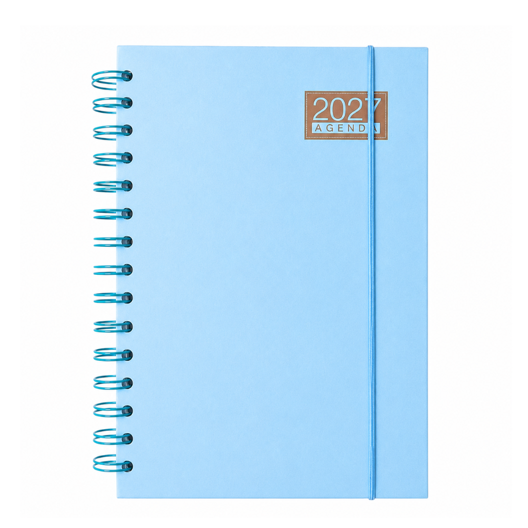 Agenda 2027 A5 Anillada Tapa Dura Planificador Diario Kawaii