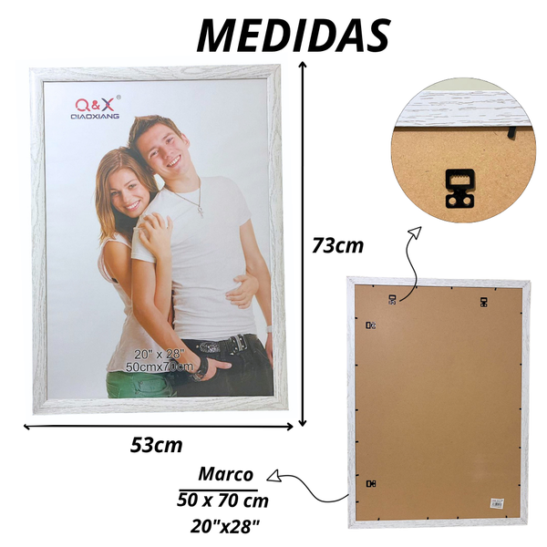 Marco Para Foto 50x70 Cm Cuadro Portarretrato Decorativo