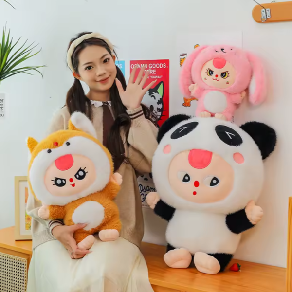 Peluche Baby Three Animalitos Con Disfraz Adorable 30 Cm