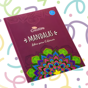Libro De Mándalas + 12 Lápices Fineliner Adix 0.4 Mm Colores