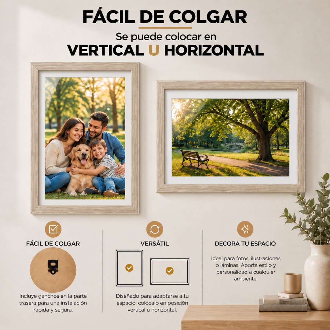 Marco Para Fotos 40x60 Cm Cuadro Portarretrato Decorativo Para Pared