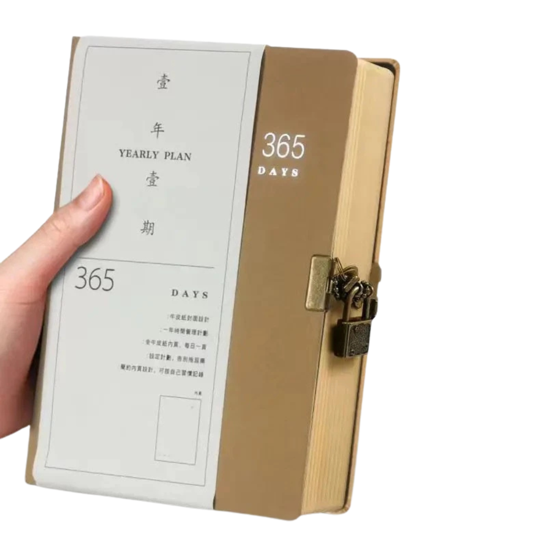 Planner Anual 365 Días Libreta A5 Sin Fechas Con Candado