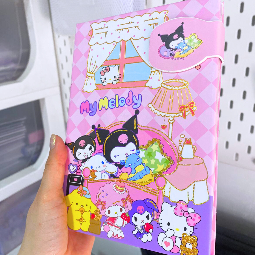 Set Agenda Libreta Kuromi + 1 Lápiz Multicolor Kawaii