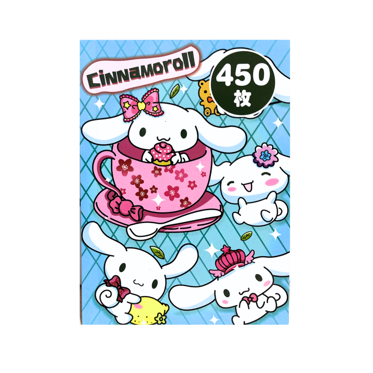 Libreta 450 Stickers Kuromi / My melody / Hello Kitty / Cinnamoroll