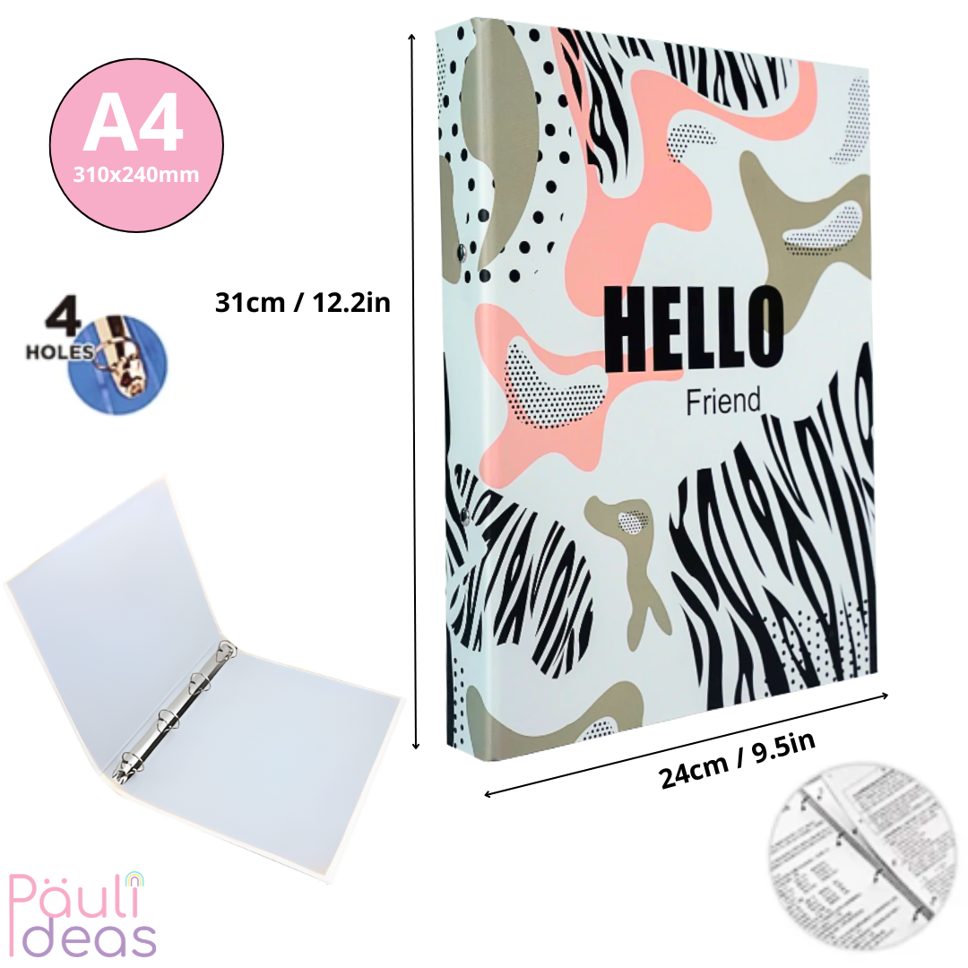 Archivador A4 Binder Carpeta Organizadora De 4 Anillos