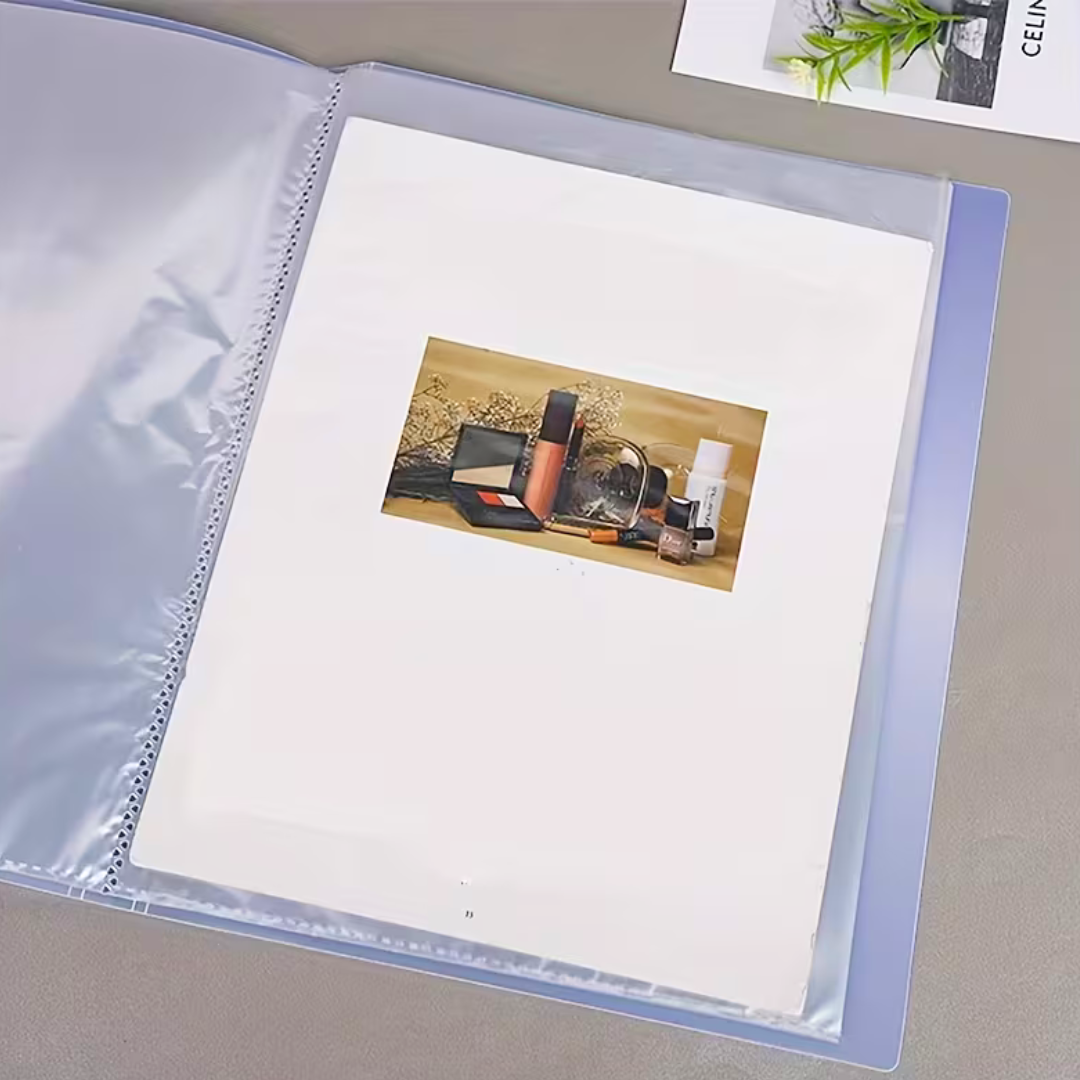 Carpeta Archivadora A4 Con 40 Fundas Transparentes