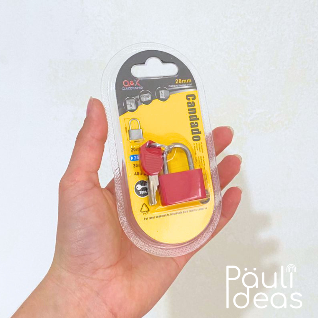 Mini Candado Para Mochila Y Equipaje Con 2 Llaves