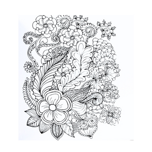 Libro Mandala Flores  + 12 Plumones Doble Punta Fina/gruesa