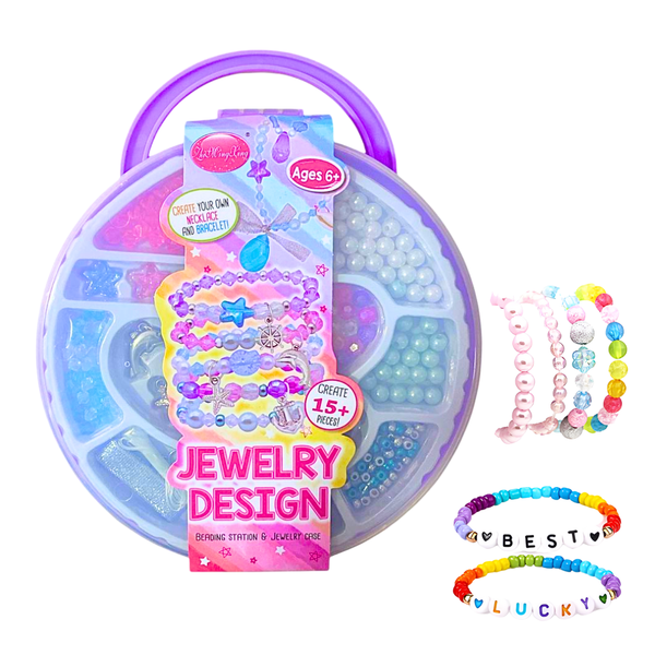 Kit Maleta Para Hacer Pulseras Y Collares Manualidades Niñas