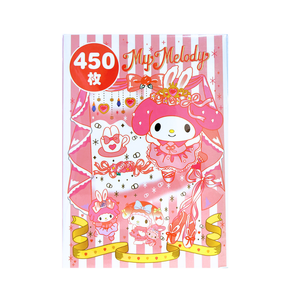 Libreta 450 Stickers Kuromi / My melody / Hello Kitty / Cinnamoroll