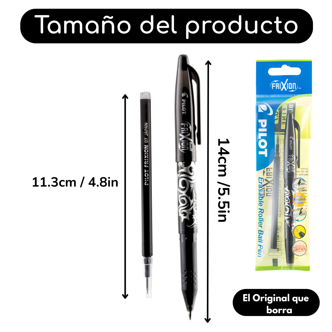 Lápiz Gel Borrable Pilot Frixion Ball 0.7 Mm + Repuesto