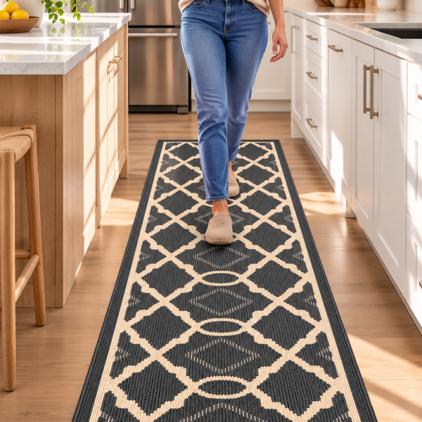 Alfombra Decorativa Antideslizante 180x60Cm Para Pasillo