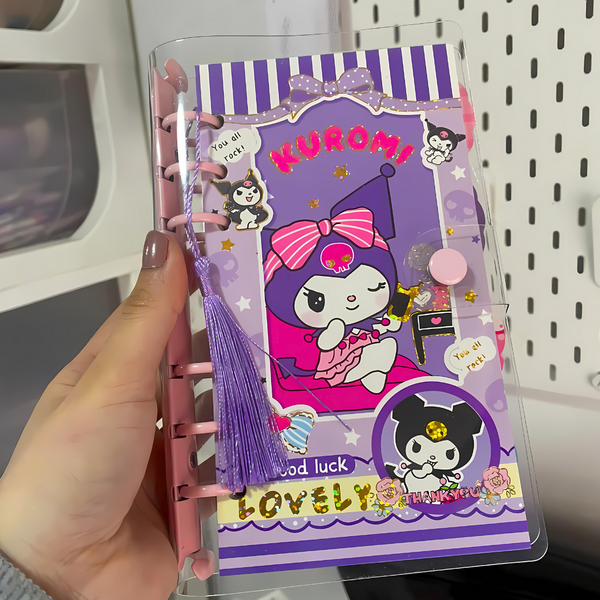 Libreta Agenda Kawaii Kuromi De 74 Hojas Con Lápiz De Gel