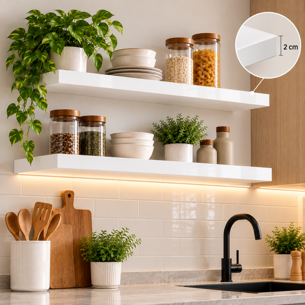 Repisa Flotante De Pared MDF 70 Cm Estante Decorativo