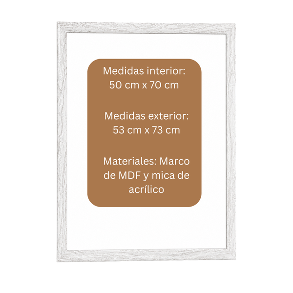 Marco Para Foto 50x70 Cm Cuadro Portarretrato Decorativo