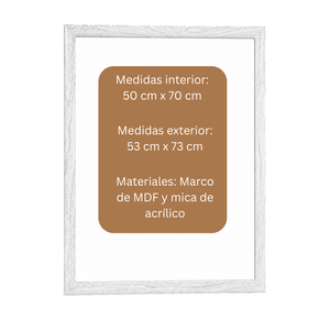 Marco Para Foto 50x70 Cm Cuadro Portarretrato Decorativo